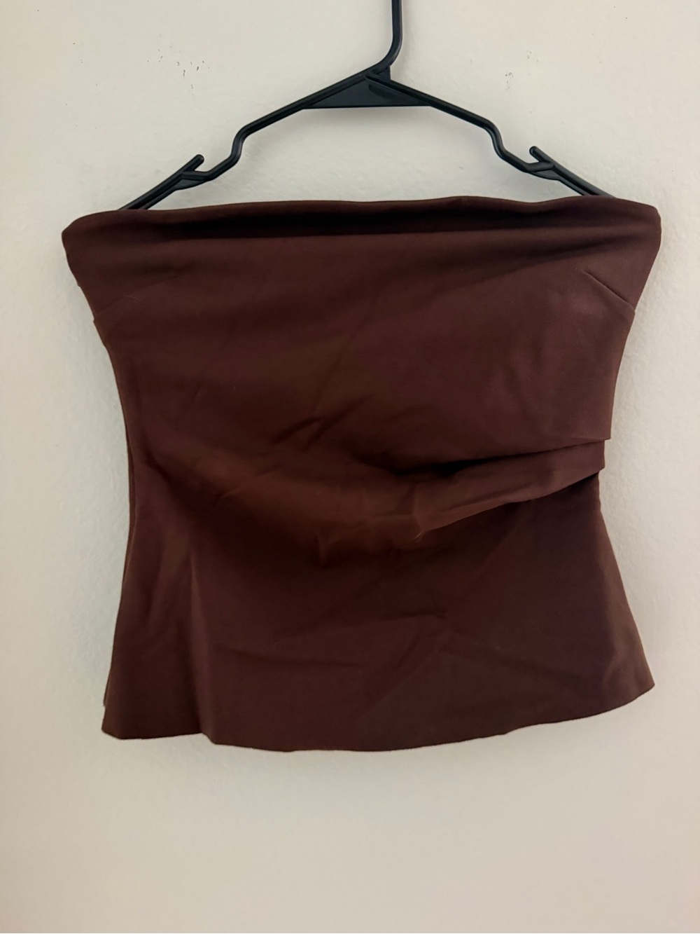 AQUA Women's Strapless Tube Top in Chocolate Brown